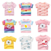 2023 Summer Shorts Sleeve Children Girls T-shirts Cartoon Printed Baby-TB00955-Veeddydropshipping